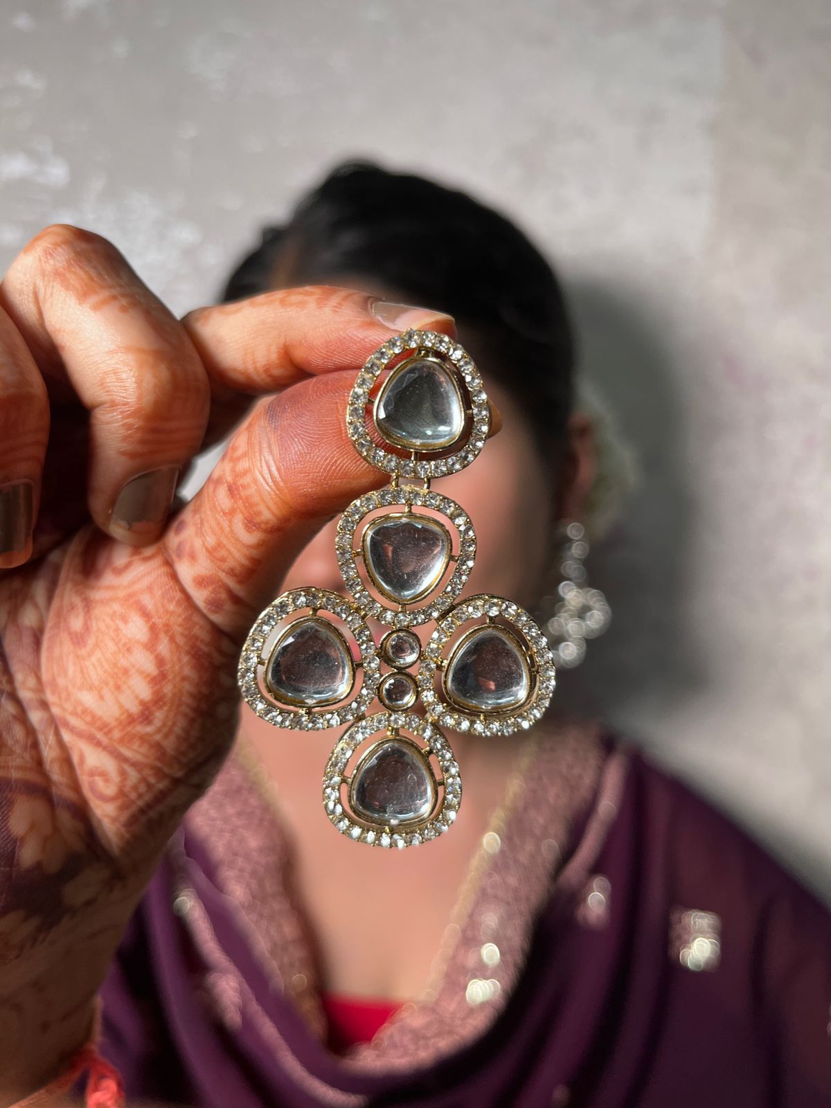 Classic Polki Dangler Earrings