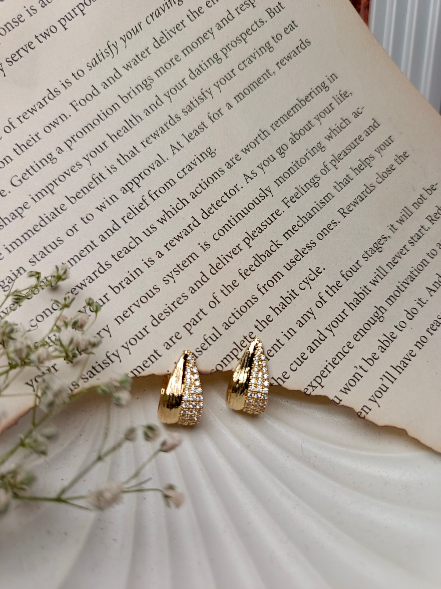 Anti tarnish Sparkle & Shine Crystal anti tarnish Hoop Earrings | Gold-Plated