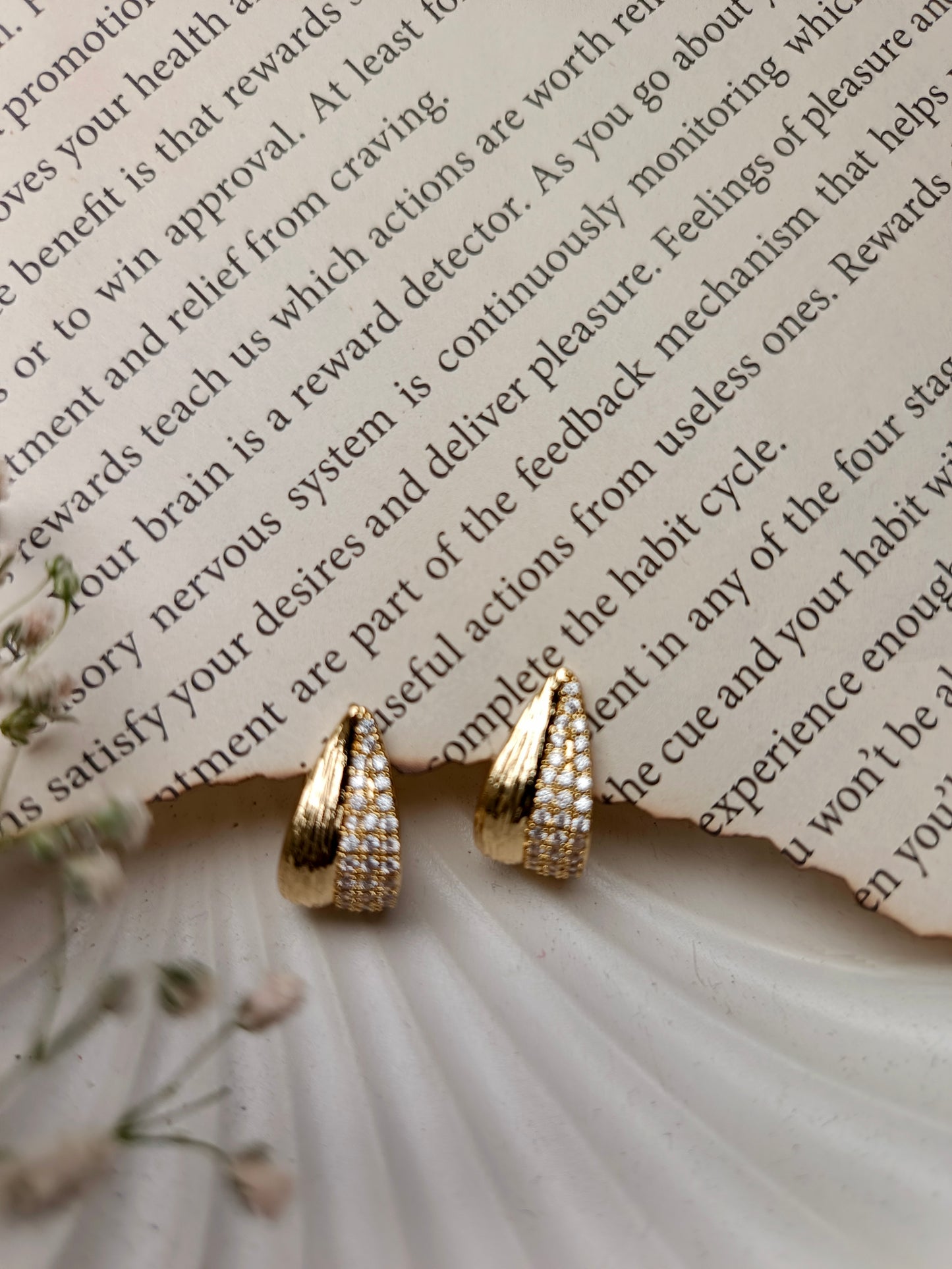 Anti tarnish Sparkle & Shine Crystal anti tarnish Hoop Earrings | Gold-Plated