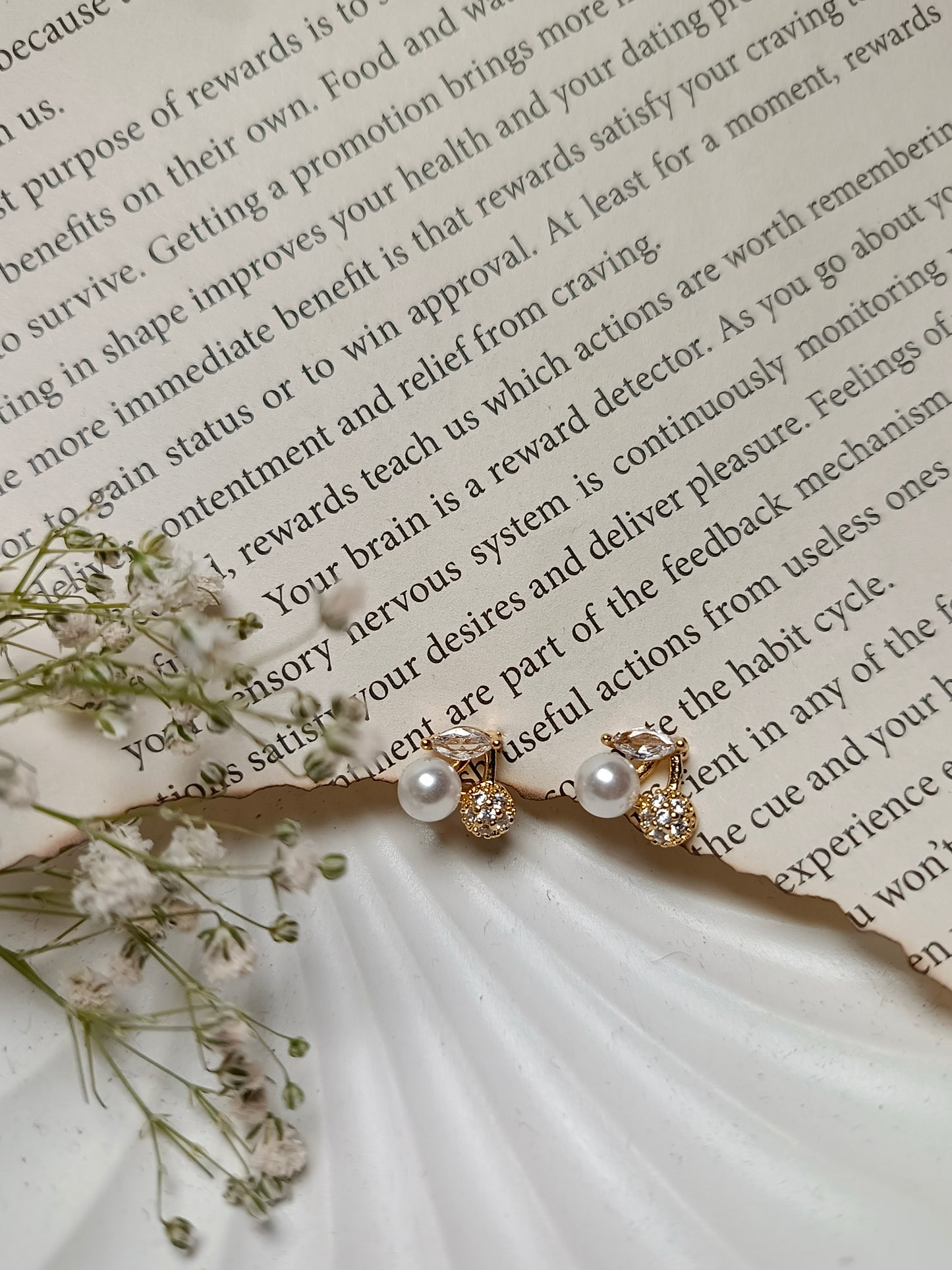 Elegant Pearl & Crystal anti tarnish Drop Earrings | Gold-Toned