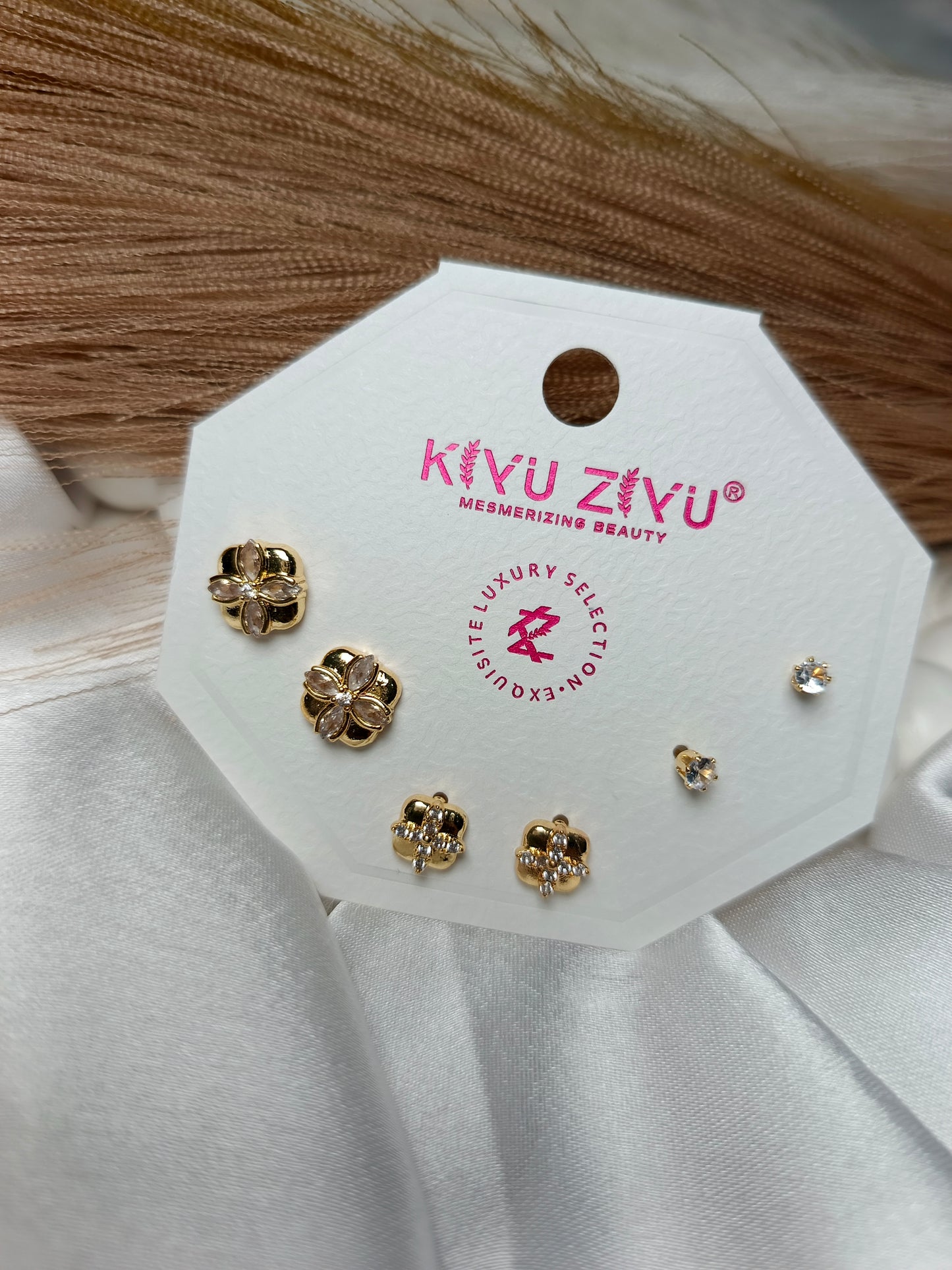 Floral Stud Earring Set