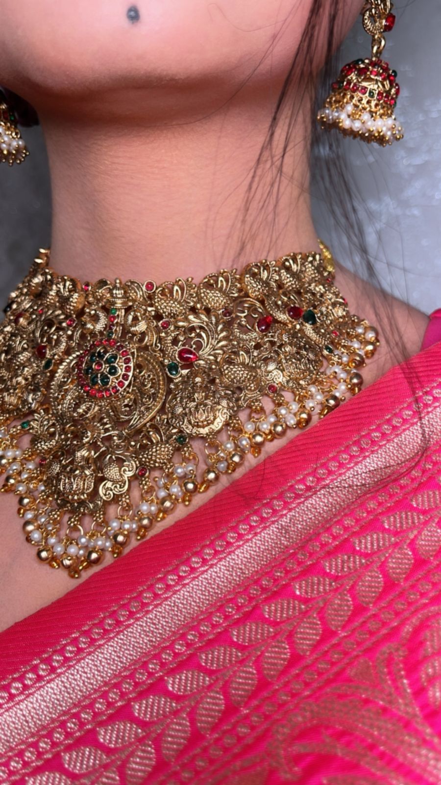 The Royal Heritage Temple Jewellery Necklace Set