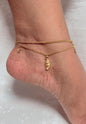 Effortless Layered Gold Anklet with Seashell & Starfish Charms
