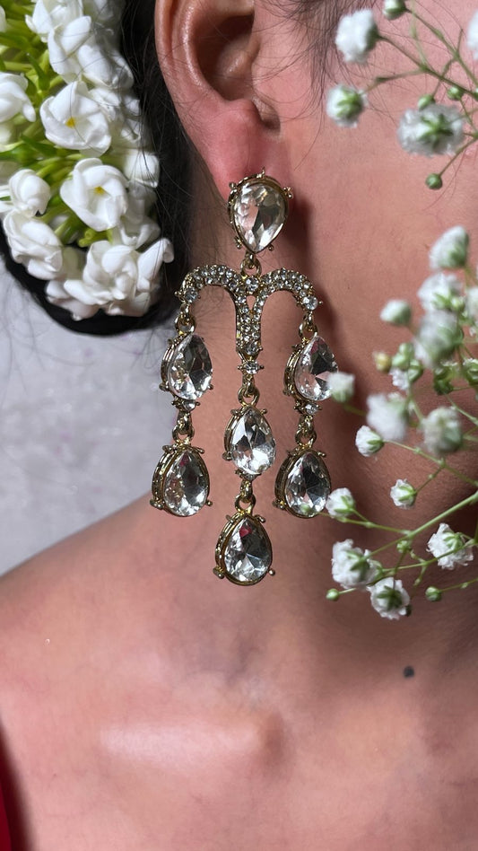 sara crystal drop earring