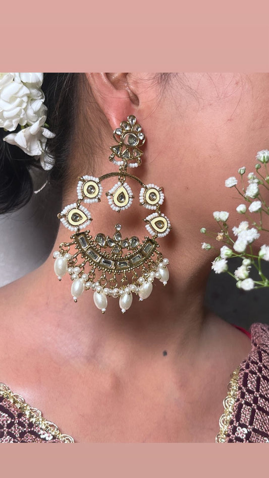 dimple chandbali earring
