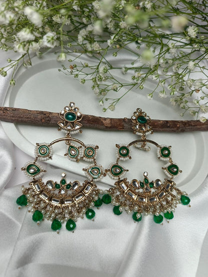 dimple chandbali earring