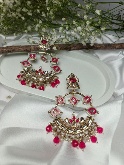 dimple chandbali earring