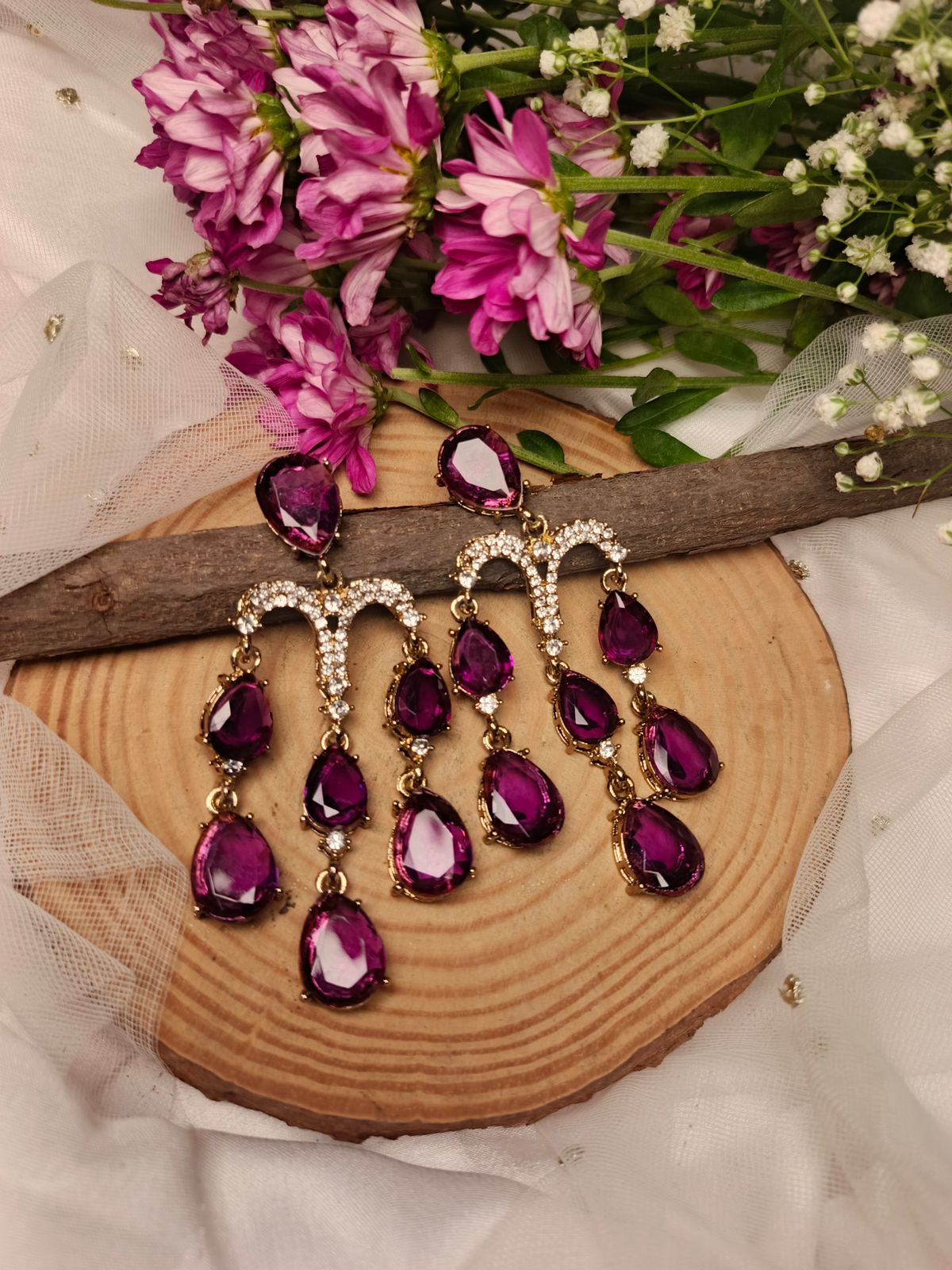 sara crystal drop earring