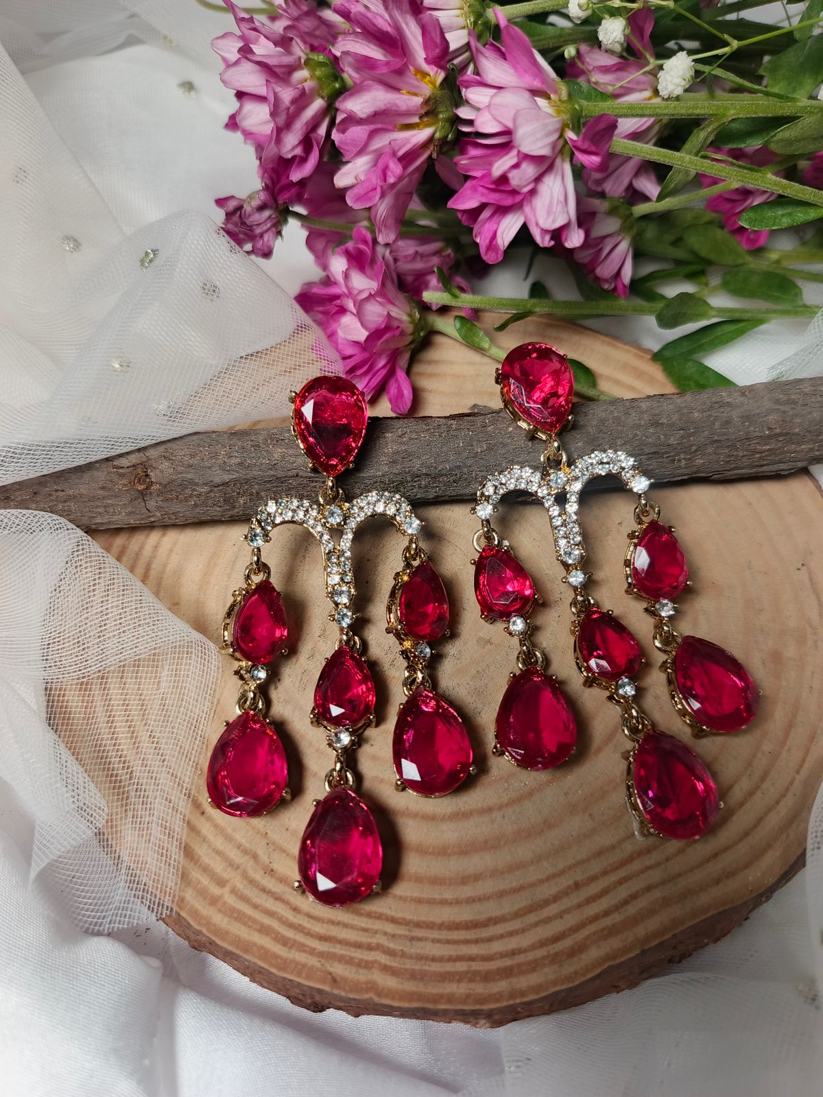 sara crystal drop earring