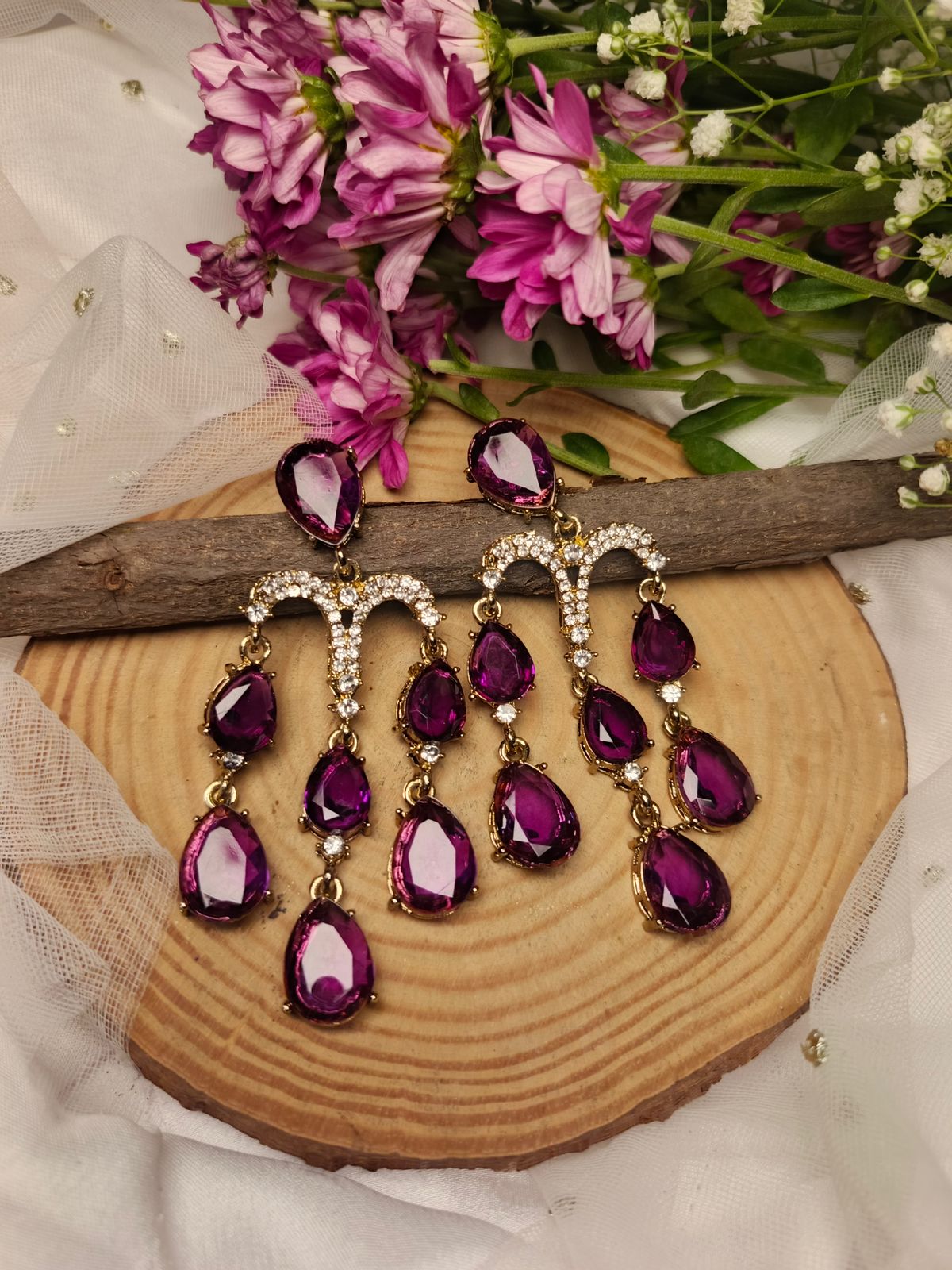 sara crystal drop earring