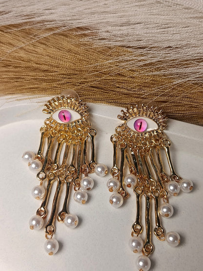Statement Evil Eye Jhumka Earrings