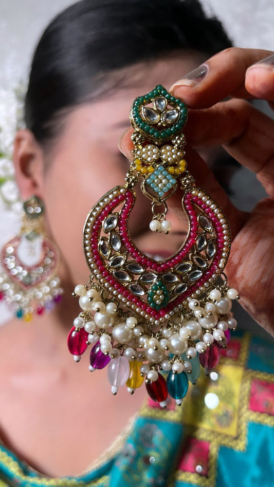 Exquisite Indian Chandbali Earrings