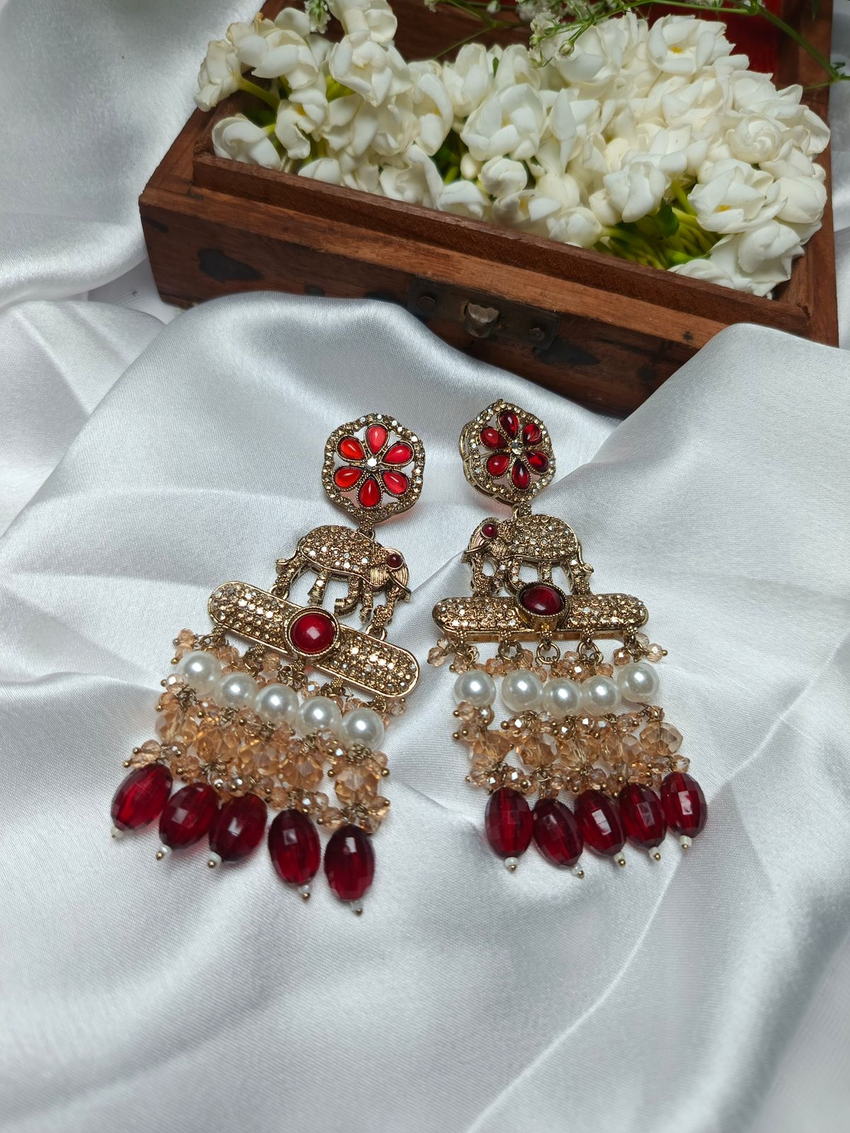 Royal Elephant Dangler Earrings