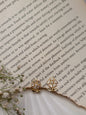 Dainty Pearl & Crystal Flower Stud Earrings | Gold-Toned