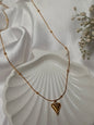 Anti tarnish Dainty Puffy Heart Gold Necklace
