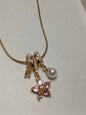 Anti tarnish Elegant Floral & Pearl Charm Necklace