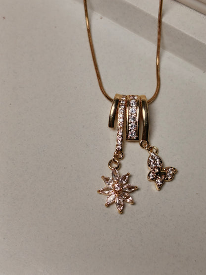 anti tarnish Gold-Plated charm Pendant Necklace