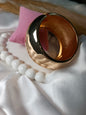 Anti tarnish Hammered Gold Hinged Cuff Bracelet