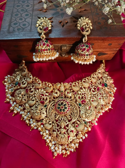 The Royal Heritage Temple Jewellery Necklace Set