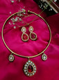 Ruby Red Kundan Choker hasli