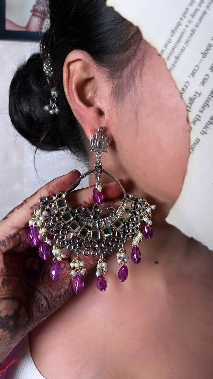 Bold Silver Statement Earrings