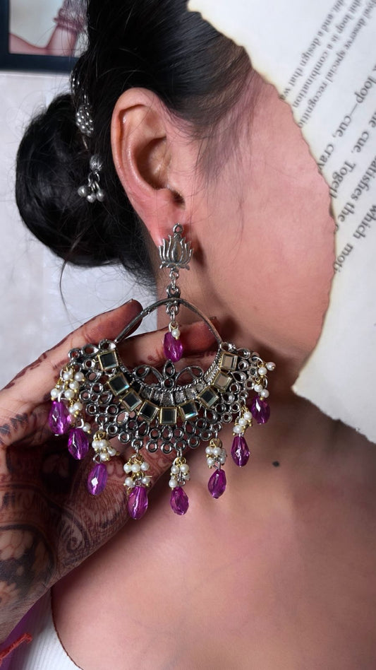 Bold Silver Statement Earrings