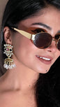 Anti tarnish Embellished Earrings with Crystals