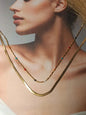 Anti-Tarnish Gold-Plated Layered Choker Necklace