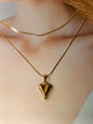 Anti-Tarnish Gold-Plated Puffed Heart Necklace