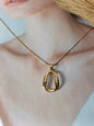 Anti-Tarnish Gold-Plated Abstract Pendant Necklace
