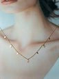 Anti-Tarnish Gold-Plated Dangle Charm Necklace