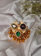 Adjustable Bohemian Owl Charm Ring - Gold Plated Brass