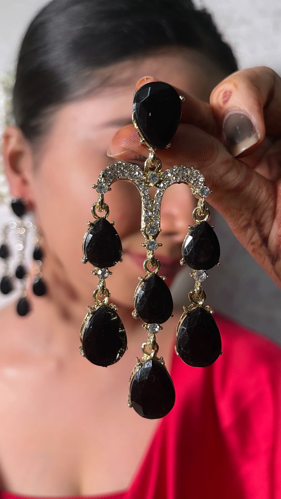 sara crystal drop earring