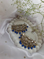 Mirror & Pearl Polki Hoop Earrings