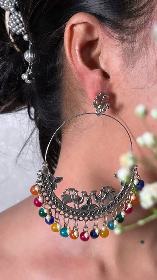 Golden Tassel & Pearl Drop Earrings