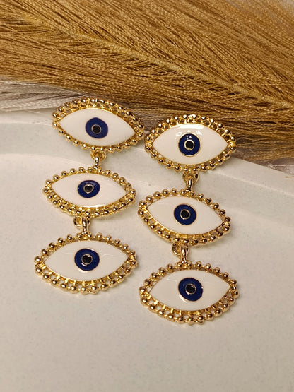 Dangling Evil Eye Earrings