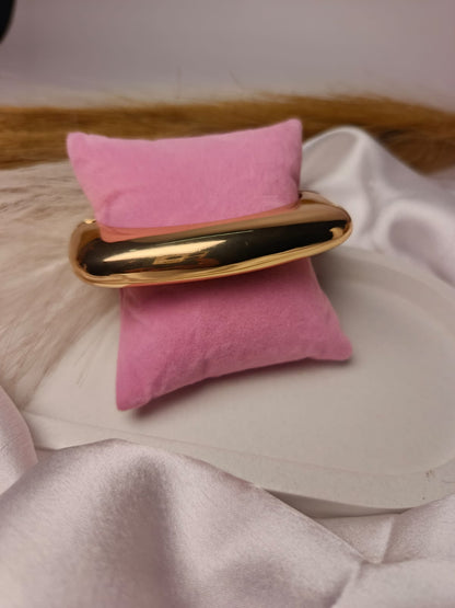 Chic Geometric Gold Openable Bangle