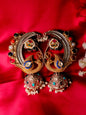 Premium Paachi Kundan Earcuff: Artisan Indian Design | Uncut Gemstone Elegance