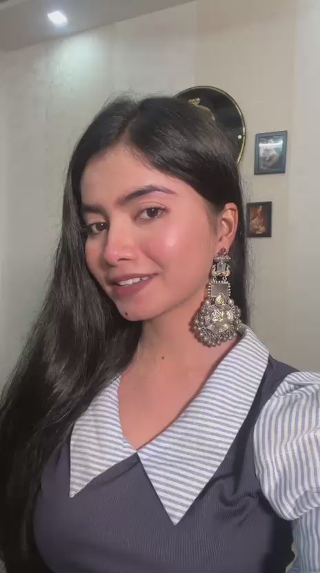 Handcrafted Brass Jhumka Earrings with Ghungroo Detailing